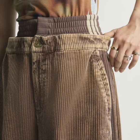 adidas Originals Brown Corduroy Track Pants. Earth Strata